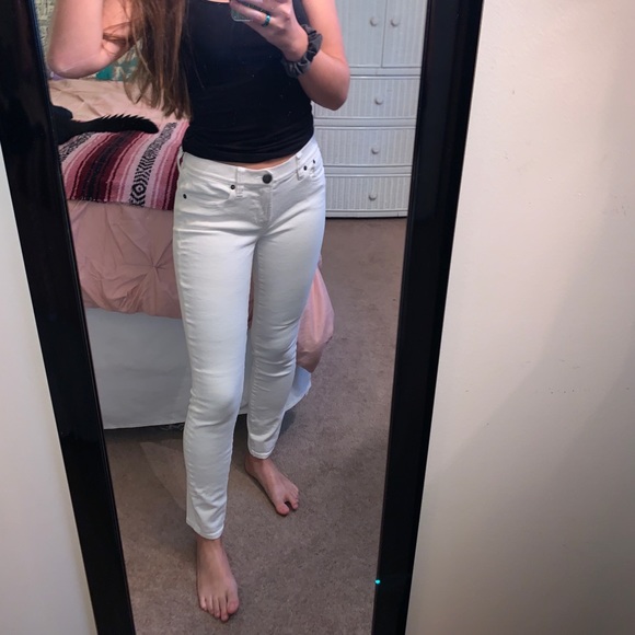 J. Crew Mid-Rise White Skinny Jeans Signature Stretch Sz 25/28 - Picture 3 of 7